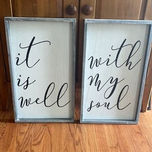 Wall Decor “It is Well with my Soul” wood frames